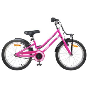 vidaXL Bicicletă pentru Copii 22 Inci pentru 7-12 ani Roz Negru