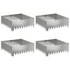 vidaXL Margine pentru gazon 4 pcs 60 x 60 x 20 cm Oțel Argintiu