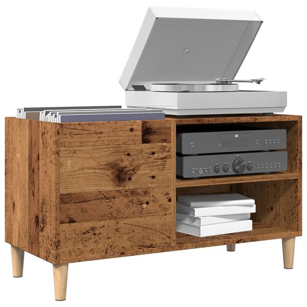vidaXL Dulap pentru discuri, lemn vechi, 84,5x38x48 cm, lemn prelucrat