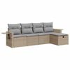vidaXL Set canapele de grădină cu perne, 5 piese, bej, poliratan