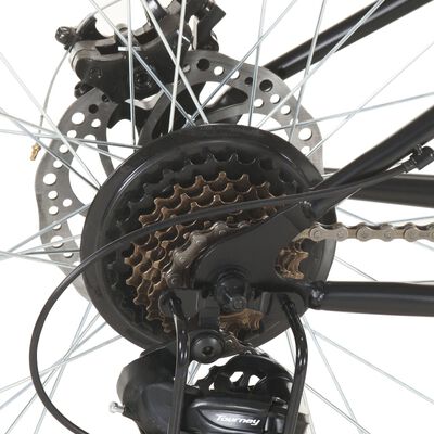 vidaXL Bicicletă montană cu 21 viteze, roată 27,5 inci, negru, 42 cm