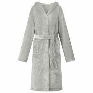 vidaXL Robe cu glugă Gri s Flanelă