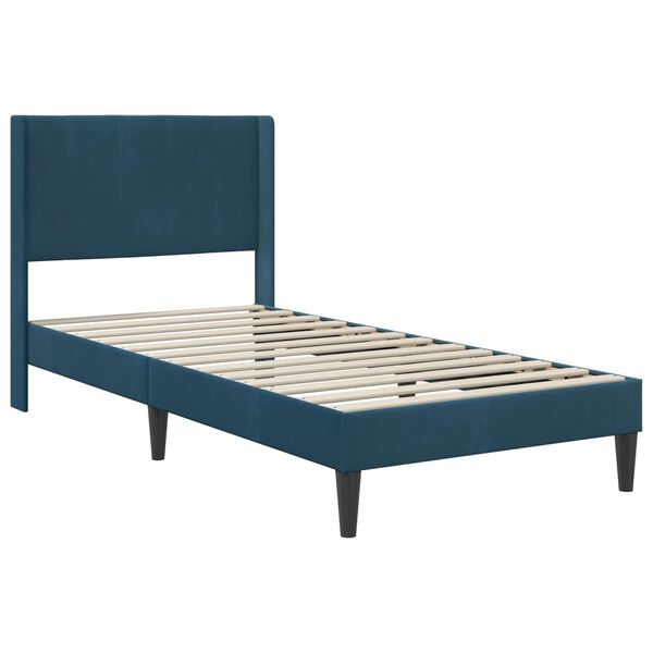 vidaXL Cadru de pat cu headboard albastru 80 x 200 cm Catifea