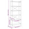 vidaXL Raft pentru cărți sonoma gri 40 x 30 x 85 cm Lemn compozit