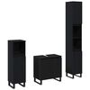 vidaXL Set de mobilier pentru baie 3 buc. Stejar Negru