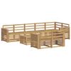 vidaXL Set de canapele de exterior 9 buc. Alb Lemn Solid de Acacia