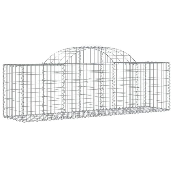 vidaXL Coșuri gabion arcuite 18 buc, 200x50x60/80 cm, fier galvanizat