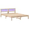 vidaXL Cadru de pat cu headboard Maro 150 x 200 cm Lemn de pin masiv