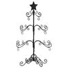 vidaXL Brad de Crăciun din metal pentru decor, negru, 90 cm