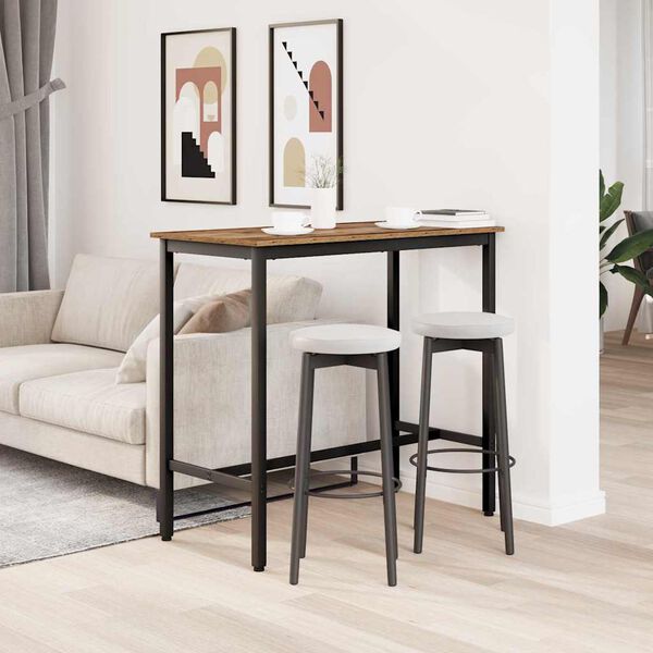 vidaXL masă Lemn vechi 100 x 50 x 90,5 cm Lemn ingineresc și oțel