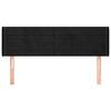 vidaXL Tăblie de pat cu aripioare negru 147x16x78/88 cm catifea