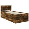 vidaXL Daybed Manual Stejar afumat și negru 90 x 200 cm Lemn compozit