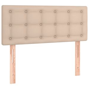 vidaXL Tăblie de pat, cappuccino, 90x5x78/88 cm, piele ecologică