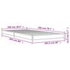 vidaXL Cadru de pat, stejar fumuriu 100x200 cm lemn prelucrat și metal