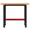 vidaXL Banc de lucru, 100x(55-60)x81,5 cm, lemn masiv de fag