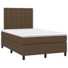 vidaXL Pat box spring cu saltea, maro &icirc;nchis, 120x190 cm, textil
