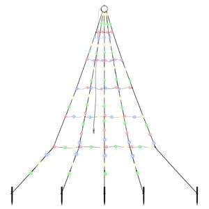 vidaXL Brad de Crăciun LED EKENAS 182 cm 112 LED-uri Multicolor Oțel