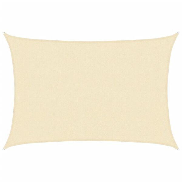 vidaXL P&acirc;nză parasolar, crem, 3 x 4 m, HDPE, 160 g/m&sup2;