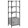 vidaXL Bibliotecă 3 niveluri gri sonoma 41x30x109,5 cm, lemn prelucrat