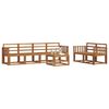 vidaXL Set de canapele de exterior 7 pcs natural Lemn Solid de Acacia