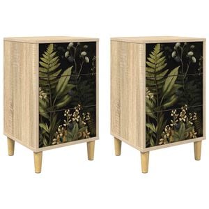 vidaXL Dulap de noapte RHENEN 2 buc. Stejar Sonoma 36 x 33 x 60 cm