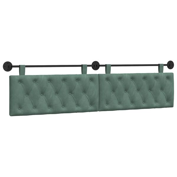 vidaXL Cap de pat suspendat Verde Mării 210 x 55 x 7 cm Catifea