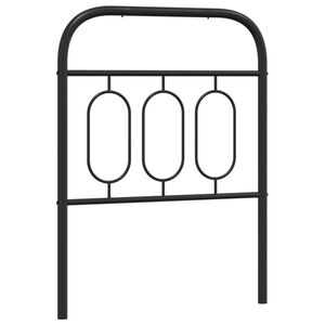 vidaXL Tăblie de pat de schimb metalică, negru, 75 cm