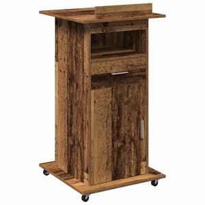 vidaXL Podium Lemn vechi Lemn prelucrat 55 x 55 x 107 cm