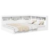 vidaXL Pat bibliotecă cu raft Alb 135 x 190 cm Lemn prelucrat