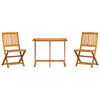 vidaXL Set mobilier grădină pliabil, 3 piese, lemn masiv acacia