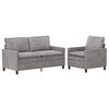 vidaXL Set de canapea 2 pcs Gri deschis Catifea