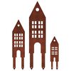 vidaXL Coadă de grădină 3 buc. 41 x 10 x 0,08 cm Ruginit