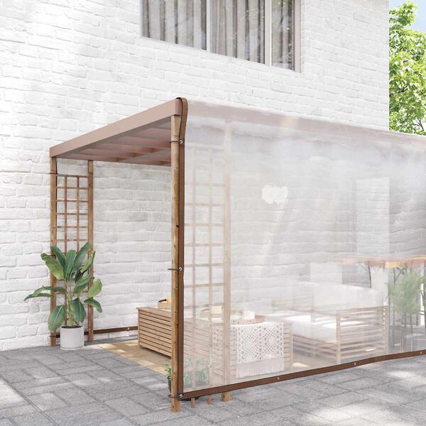 vidaXL Prelata transparenta cu ochiuri 8x10 m polietilena