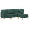 vidaXL Set de mobilier pentru living 4 pcs Verde &icirc;nchis Țesătură