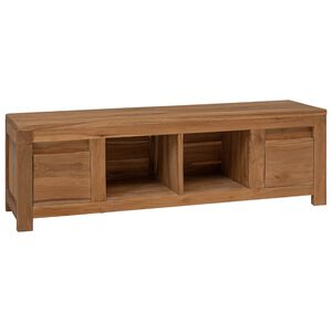 vidaXL Cabinet TV 110 x 30 x 35 cm natural Lemn solid de tec