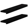 vidaXL Pervaz 2 buc lemn masiv de maro-negru 80x15x2 cm