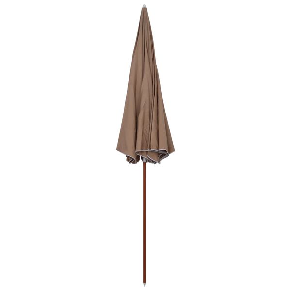 vidaXL Umbrelă de soare de grădină, st&acirc;lp din oțel, taupe, 300 cm
