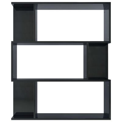 vidaXL Bibliotecă/Separator cameră, negru extralucios, 80x24x96 cm PAL