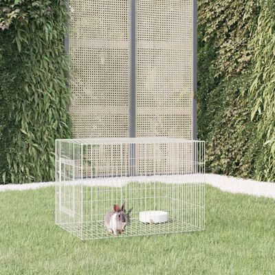 vidaXL Cușcă pentru iepuri, 78x54x54 cm, fier galvanizat
