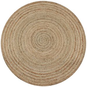 vidaXL Covor din iută &icirc;mpletită, 120 cm, rotund