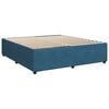 vidaXL Pat box spring cu saltea, albastru, 180x200 cm, catifea