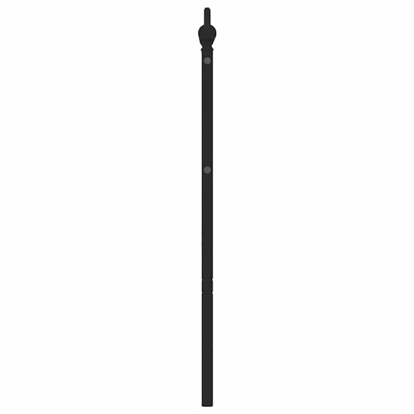 vidaXL Tăblie de pat metalică, negru, 180 cm