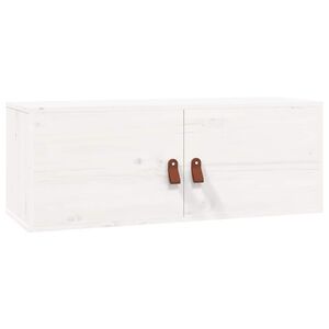 vidaXL Dulap de perete, alb, 80x30x30 cm, lemn masiv de pin