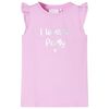 vidaXL Tricou pentru copii cu m&acirc;neci cu volane, lila, 128