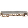 vidaXL Set de canapele de exterior 8 pcs Natural și gri deschis