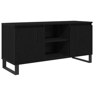 vidaXL Cabinet TV Stejar Negru 104 x 35 x 50 cm Lemn compozit