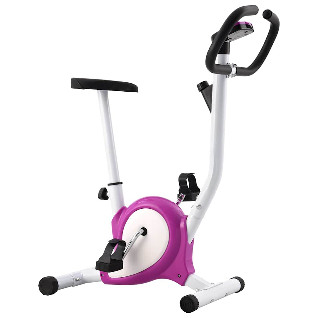 vidaXL Bicicletă fitness cu centură de rezistență, mov | vidaXL.ro