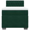 vidaXL Pat box spring cu saltea, verde &icirc;nchis, 100x200 cm, catifea