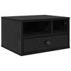 vidaXL Suport pentru imprimantă cu sertar Stejar Negru 40 x 32 x 24 cm