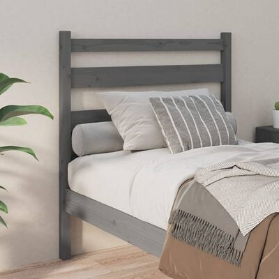 vidaXL Tăblie de pat, gri, 96x4x100 cm, lemn masiv de pin